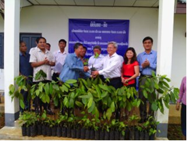 Đại diện lãnh đạo nông nghiệp tại buổi lễ giao nhận cây giống giữa 02 tỉnh Bình Phước và Champasak-CHDCND Lào