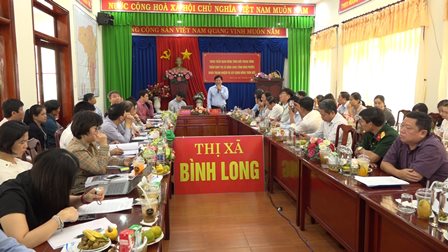 Đoàn thẩm định nông thôn mới Trung ương làm việc tại thị xã Bình Long